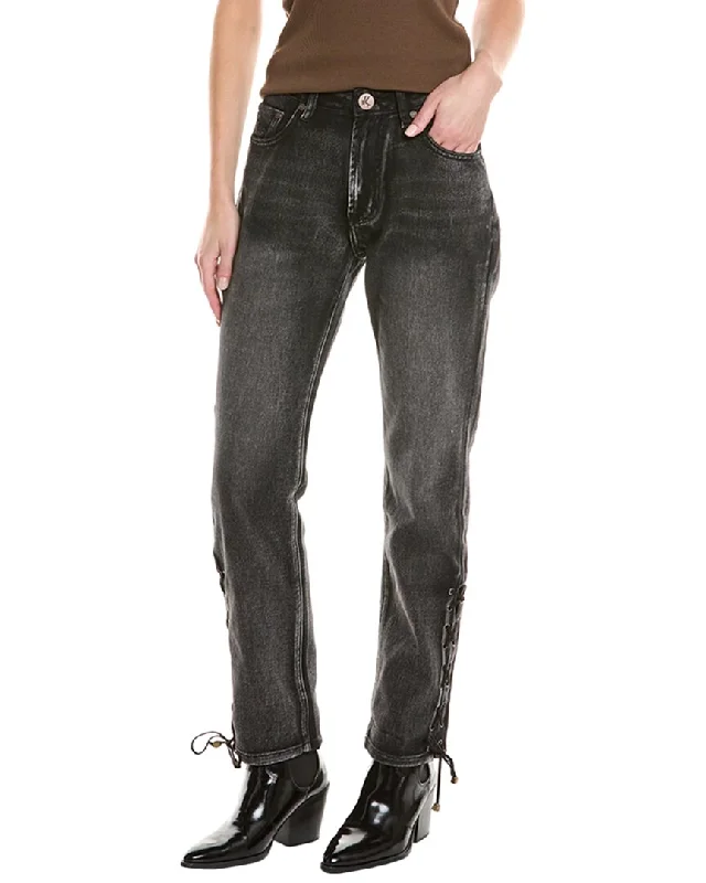 Early Bird Discount One Teaspoon Awesome Baggies Faded Black High Waist Straight Jean