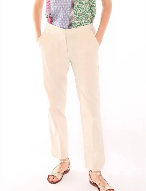 Midnight Madness Ornella Pant In Beige Gabardine