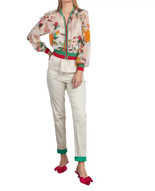 Don't Wait Pants With Folded Bottom In Beige