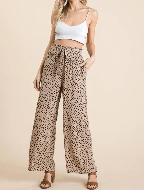 Big Savings Paperbag Pants In Leopard