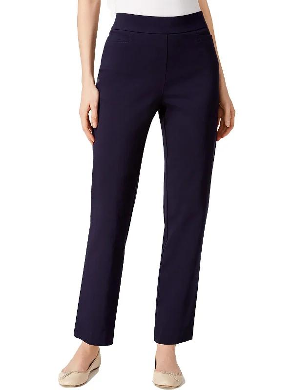 Stock Clearance Petites Womens Slimming Modern Fit Straight Leg Pants
