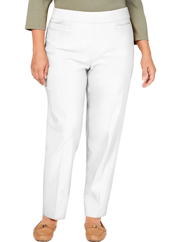 Members Only Plus Womens Stretch Slimming Dress Pants
