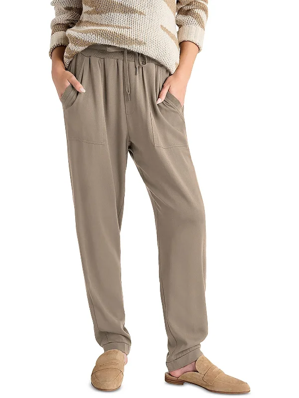 Weekend Deal Rafe Womens Knit Drawstring Straight Leg Pants