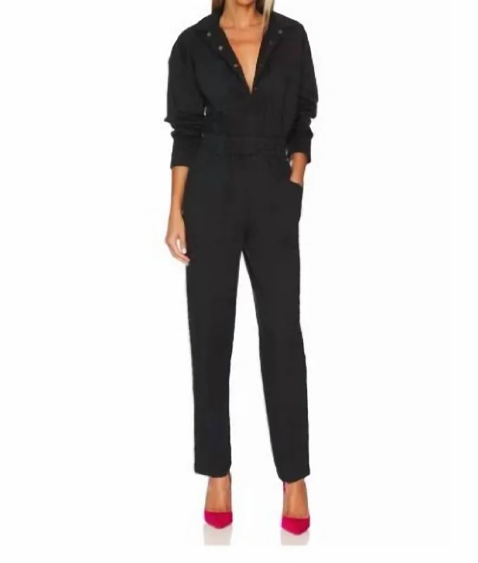Unmissable Offer Selena Long Sleeve Jumpsuit In Fade To Black