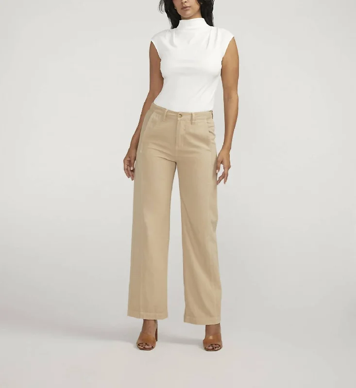 Price Slash Slimming Trouser In Humus