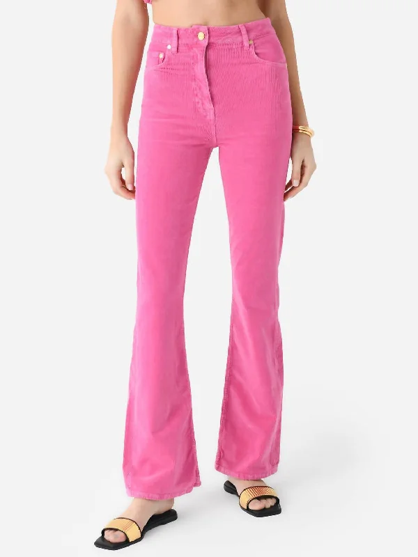 TIME-Limited Offer Washed Corduroy Iry High Waisted Pant In Orchid Smoke