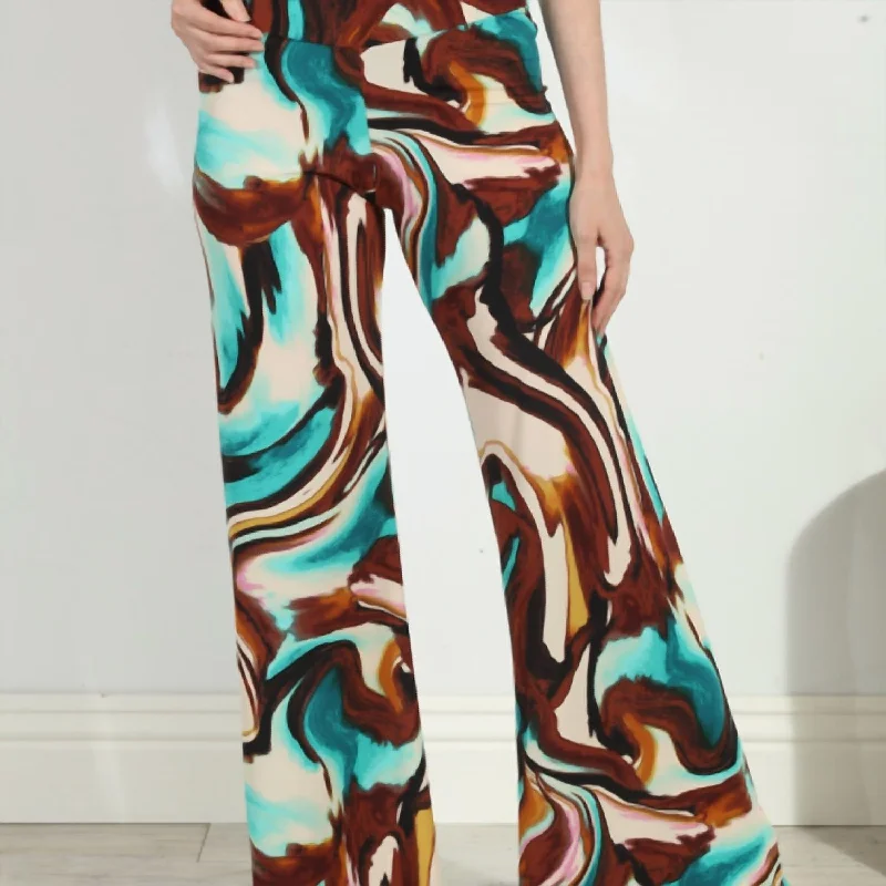 Epic Deals Wide Leg Print Pants In Kazia
