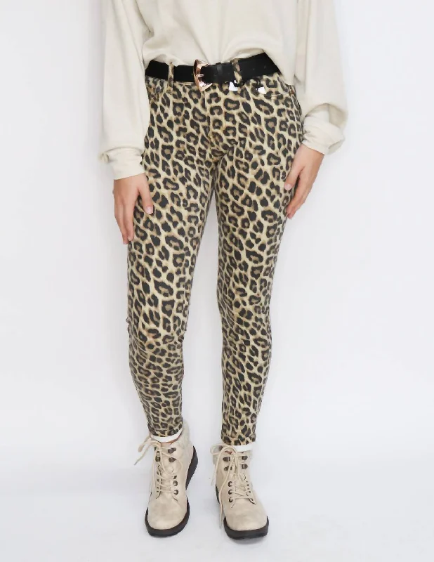Quick Sale Wild Thing Skinnies In Tan Leopard