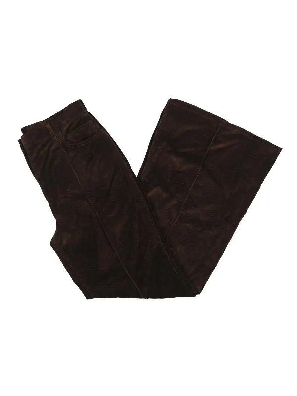 Online Only Womens Corduroy High Rise Straight Leg Pants