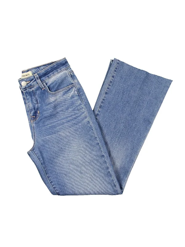Year-End Sale Womens High Rise Medium Wash Cropped Jeans