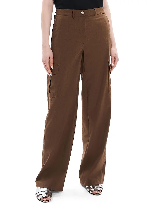 Value Deals Womens High Rise Slub Cargo Pants