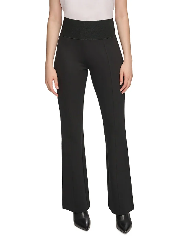 Exclusive Access Womens High Waist Knit Flared Pants