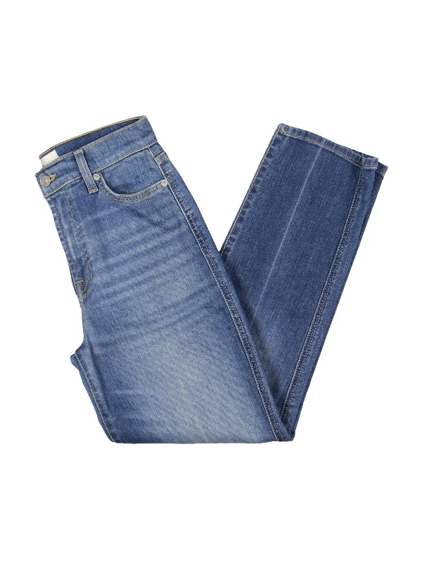 The Best Prices Womens High Waisted Medium Wash Straight Leg Jeans