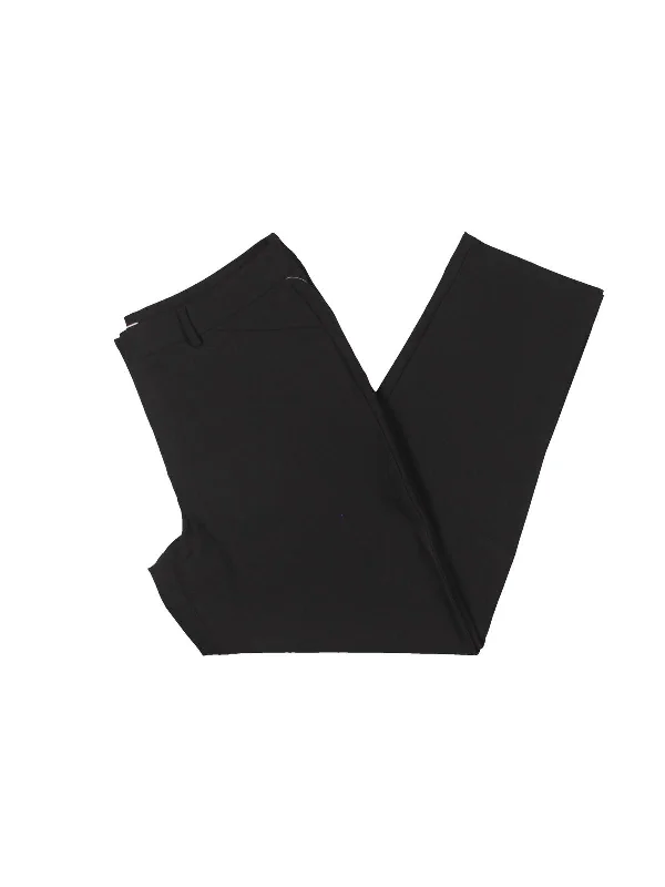 Instant Discount Womens Mid Rise Business Straight Leg Pants