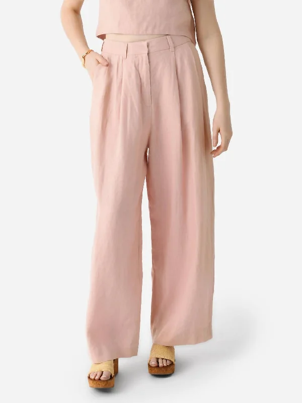 Can't Miss Wyatt Trouser In Silver Pink
