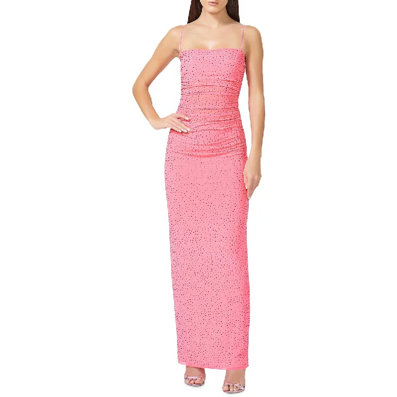 Discount Deals AFRM Womens Jennan Knit Rhinestone Evening Dress