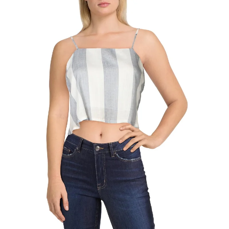 Massive Deals After Market Womens Striped Tank Crop Top