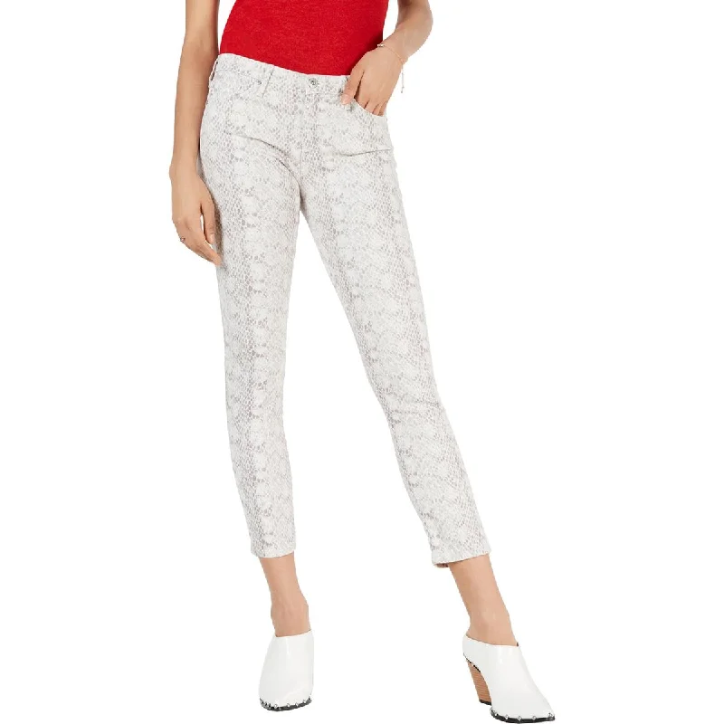 Steals and Deals AG Adriano Goldschmied Womens Denim Animal Print Ankle Jeans