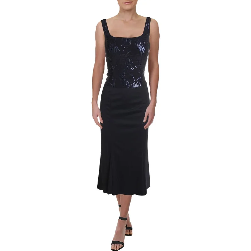 Weekend Deal Alex Evenings Womens Sequined Sleeveless Cocktail Dress