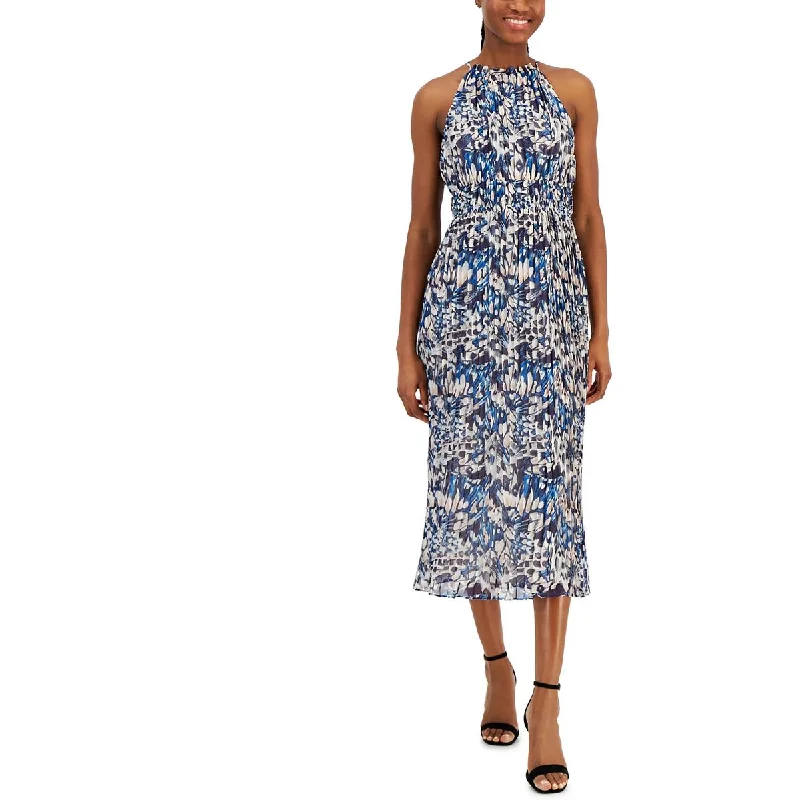 Referral Discount Anne Klein Womens Daytime Hi-Low Halter Dress