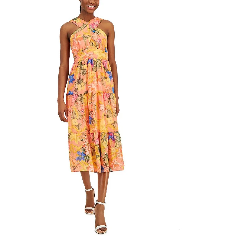 Price Blitz Anne Klein Womens Daytime Midi Halter Dress