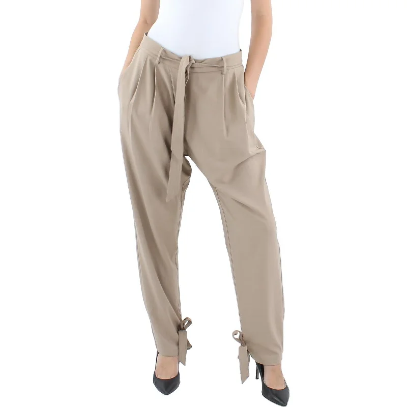 Limited Stock Aqua Womens High Rise Smocked Paperbag Pants