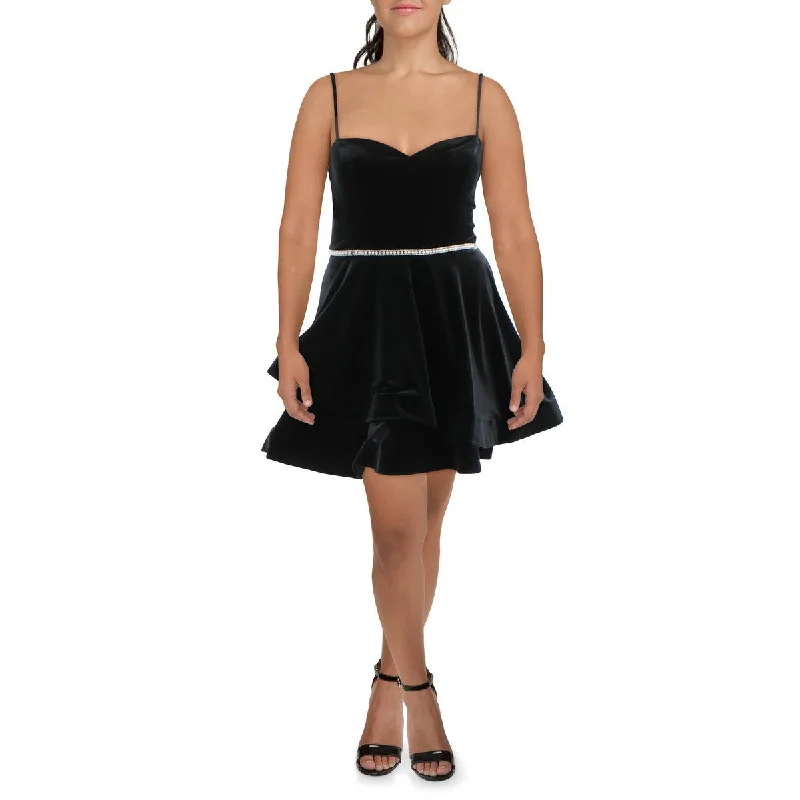 Limited Availability B. Darlin Womens Juniors Cocktail Mini Fit & Flare Dress