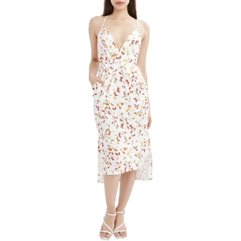 Major Savings BCBGeneration Womens Butterfly Print Sleeveless Midi Dress