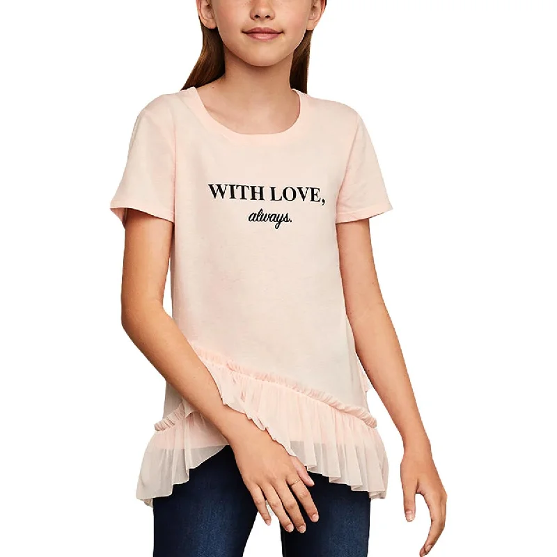 Quick Sale BCBGirls Girls With Love, Always Ruffled Graphic T-Shirt