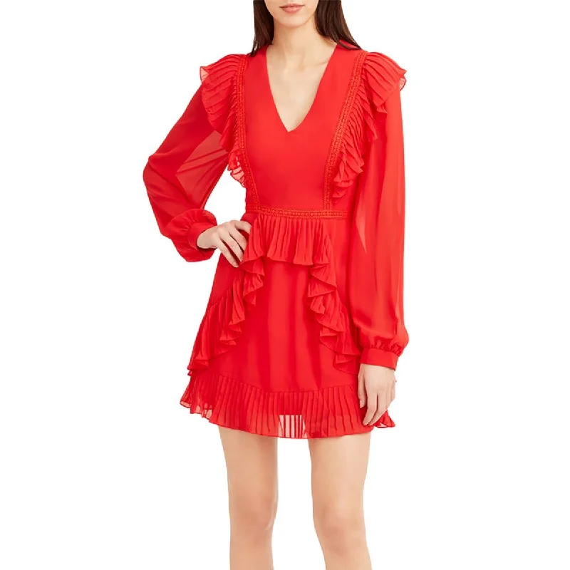 Huge Discounts BCBGMAXAZRIA Womens V Neck Short Mini Dress