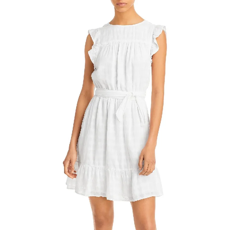 Lowest Price Bella Dahl Womens Linen Blend Tiered Mini Dress