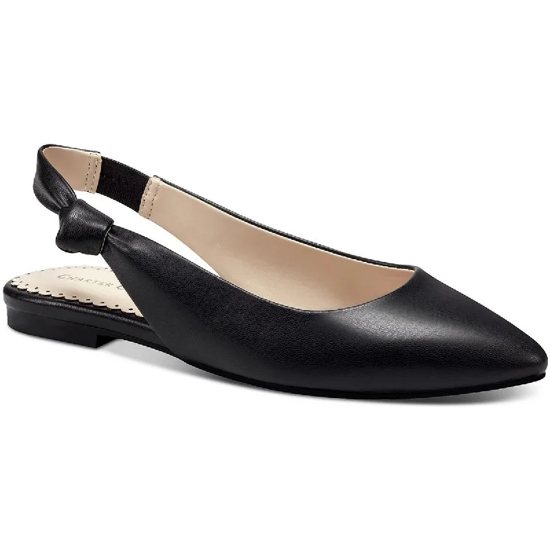 Instant Discount Charter Club Womens Karaa Faux leather Knot Slingbacks