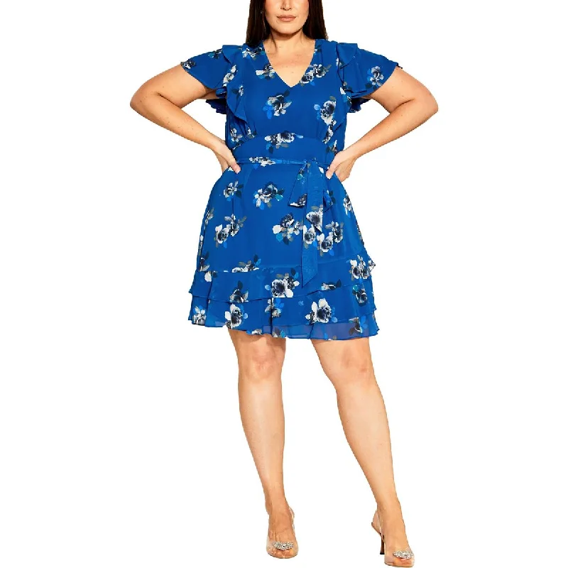 Today’s Deal City Chic Womens Ruched  Fit & Flare Dress