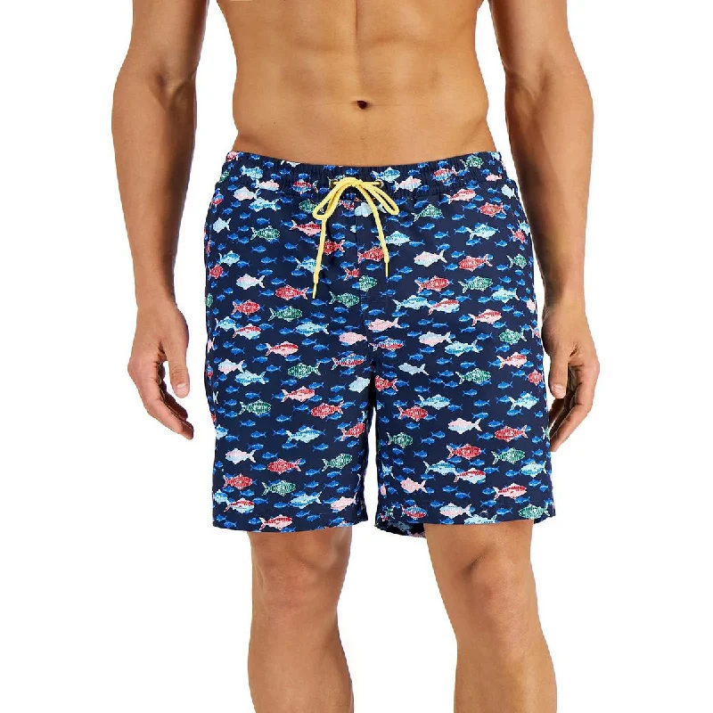 Huge Savings Club Room Mens Fish Print Beachwear Swim Trunks