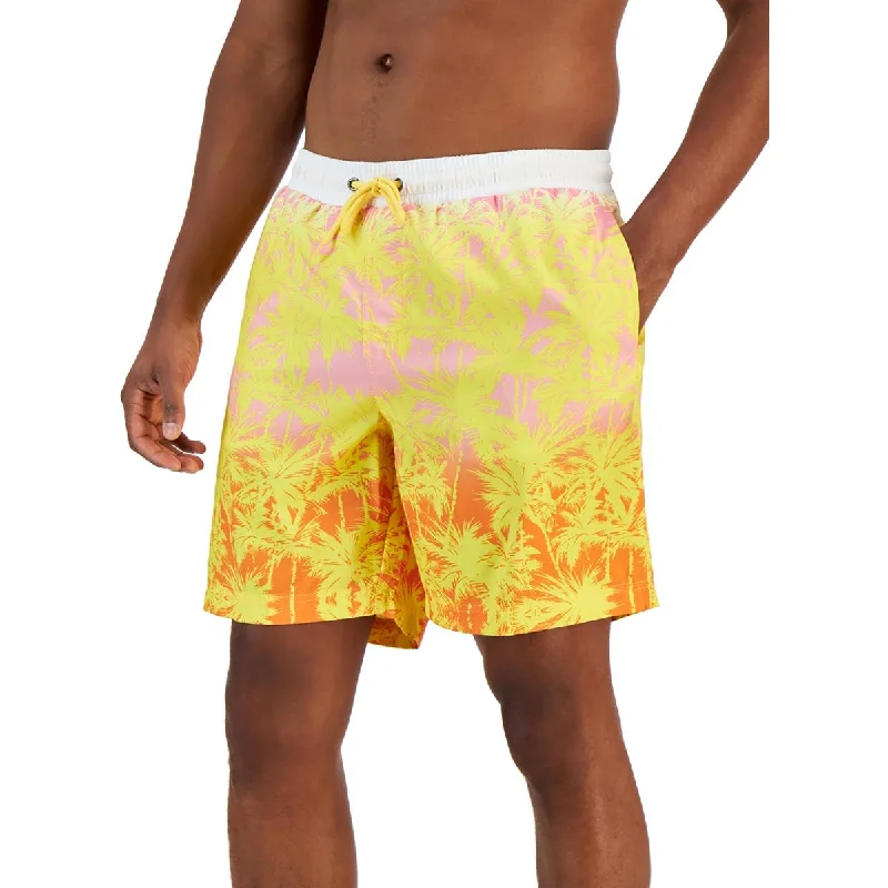 Deep Discounts Club Room Mens Printed  Swim Trunks