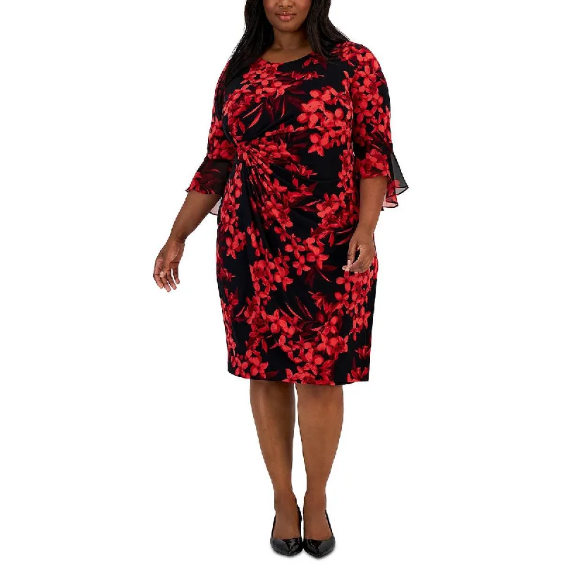 Price Blitz Connected Apparel Womens Plus Gathered Long Cocktail and Party Dress
