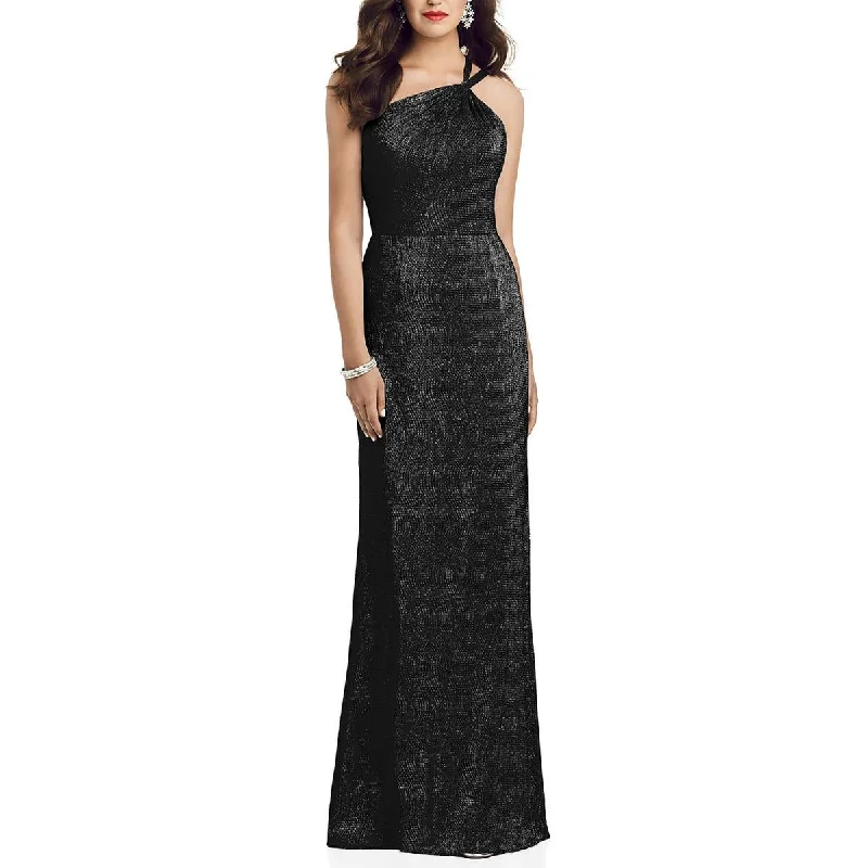 Doorbuster Deal Dessy Collection by Vivian Diamond Womens Gathered Halter Evening Dress