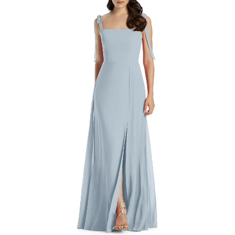 Year-End Clearance Dessy Collection by Vivian Diamond Womens Tie Shoulder Side Slit Evening Dress
