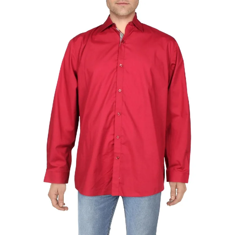 Shop and Save Galaxy by Harvic Mens Collared Cuffs Button-Down Shirt