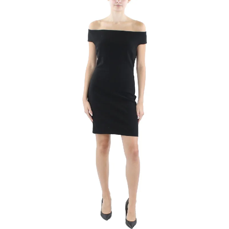 Price Cut Guess by Marciano Womens Off-The-Shoulder Mini Mini Dress