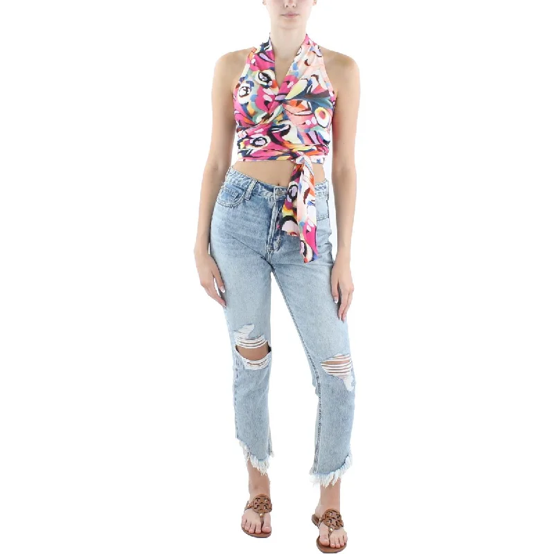 Low Prices Guess by Marciano Womens Wrap Printed Halter Top