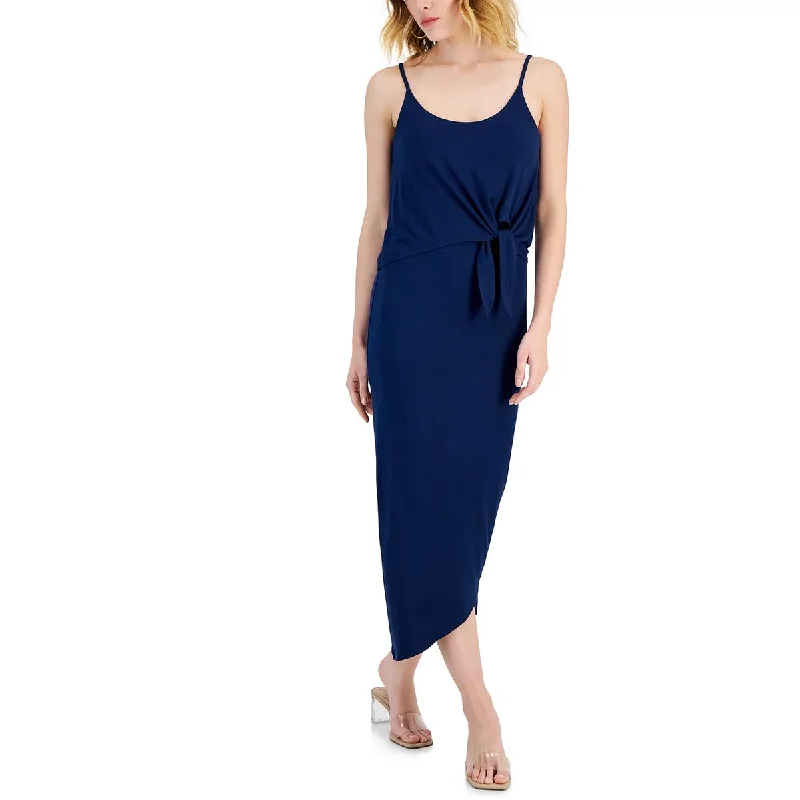 TIME-Limited Offer INC Womens Solid Rayon Midi Dress