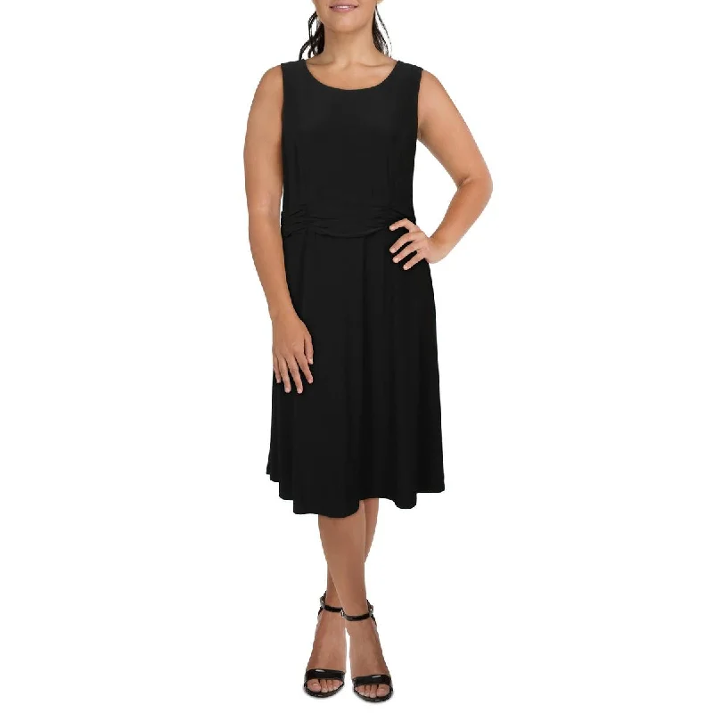 Seasonal Sale Jessica Howard Womens Plus Sleeveless Ruched Midi Dress