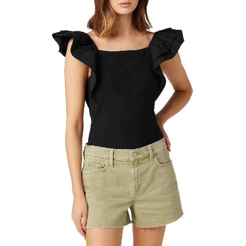 Online Specials Joe's Womens Ribbed Flutter Sleeve Blouse