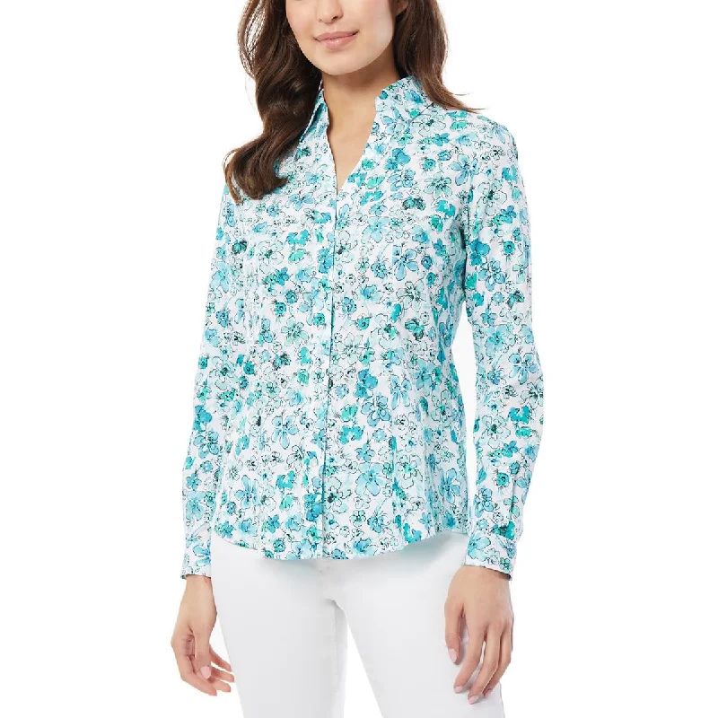 Savings Bonanza Jones New York Womens Collared 100% Cotton Button-Down Top
