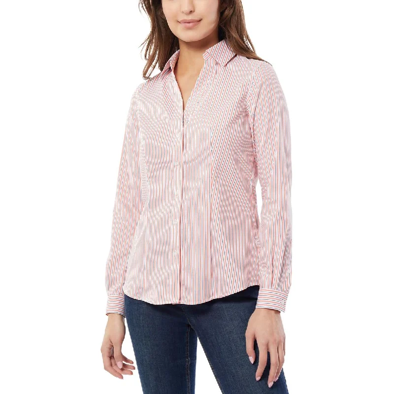 Year-End Sale Jones New York Womens Cotton Striped Blouse