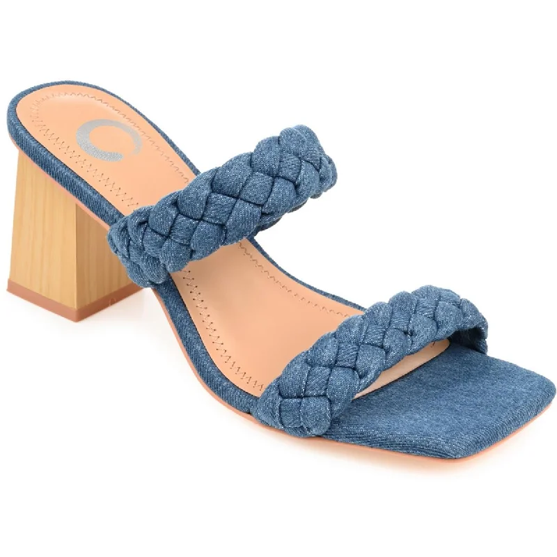Instant Savings Journee Collection Womens Bronte Square Open Toe Strappy Block Heel