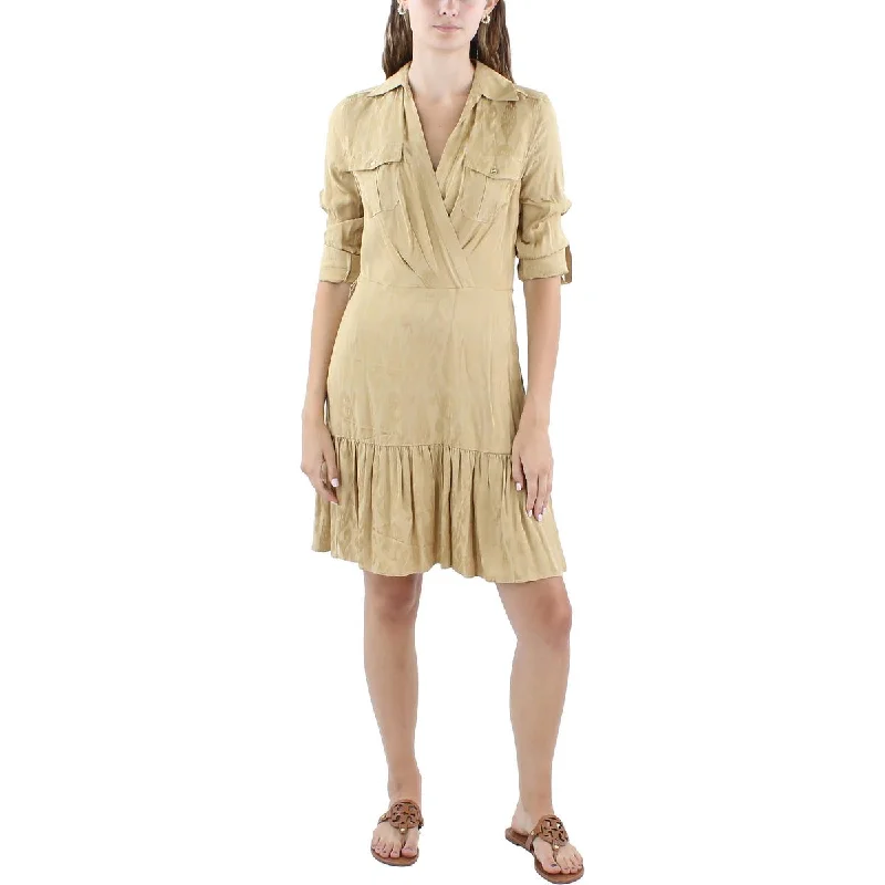 Reduced Prices Lauren Ralph Lauren Womens Faux Wrap Jacquard Wrap Dress
