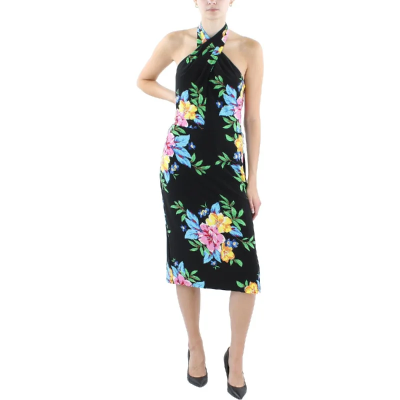 Price Meltdown Lauren Ralph Lauren Womens Floral Halter Cocktail And Party Dress