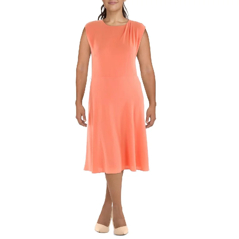 Shop and Save Lauren Ralph Lauren Womens Office Career Midi Dress